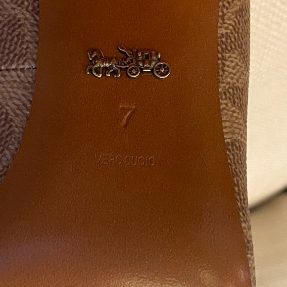 Coach Womens Jade Loafer w Block Heal / Mixed Media / Tan Natural Black / 7 /NWB - Picture 12 of 16